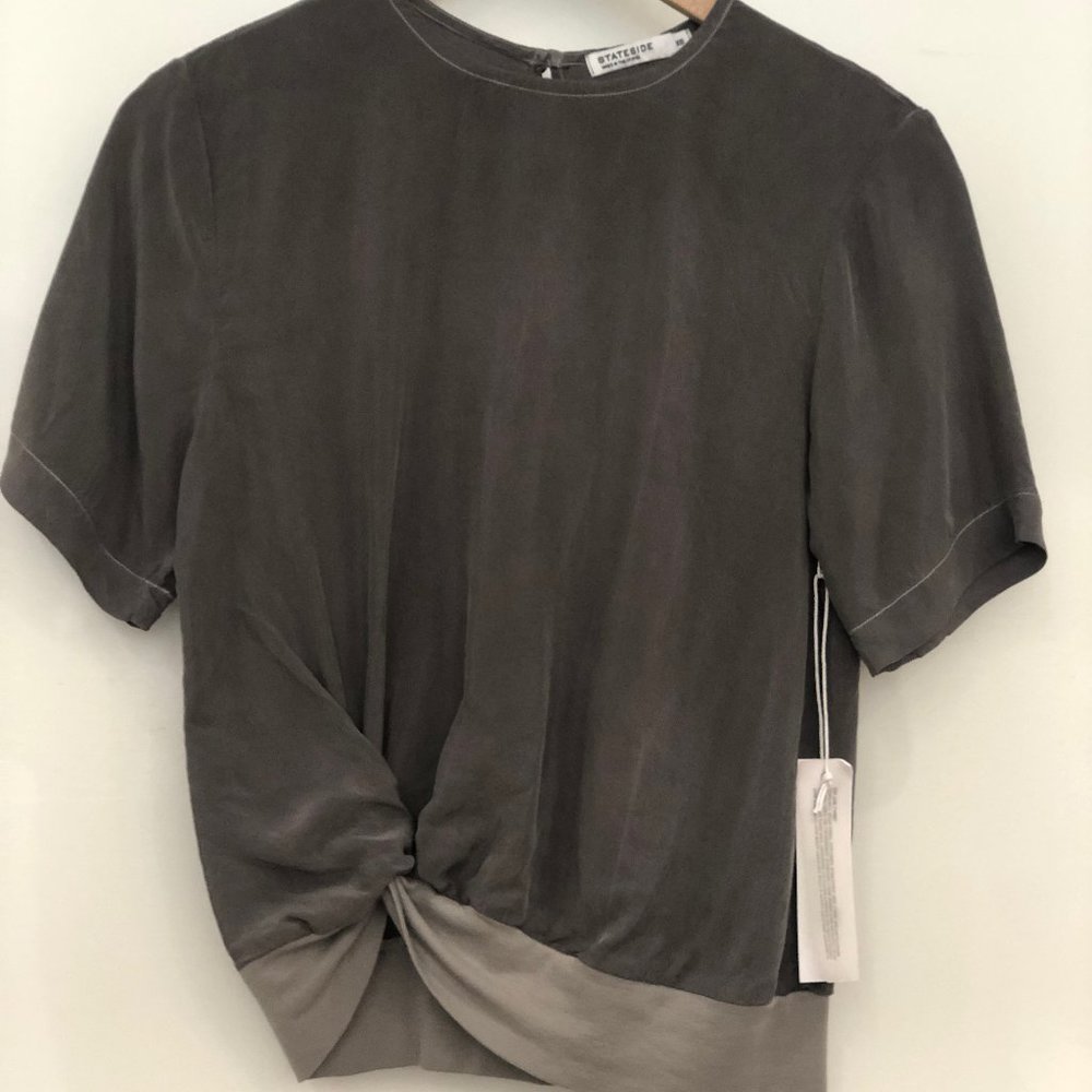 Stateside Cupro Twist Front Top